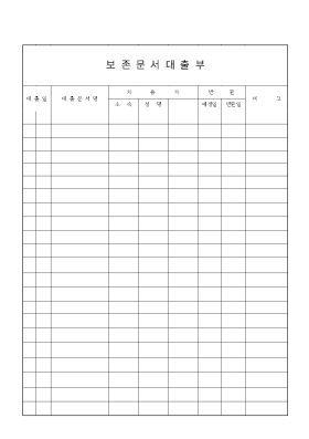 보존 문서 대출부 보존 문서 대출부